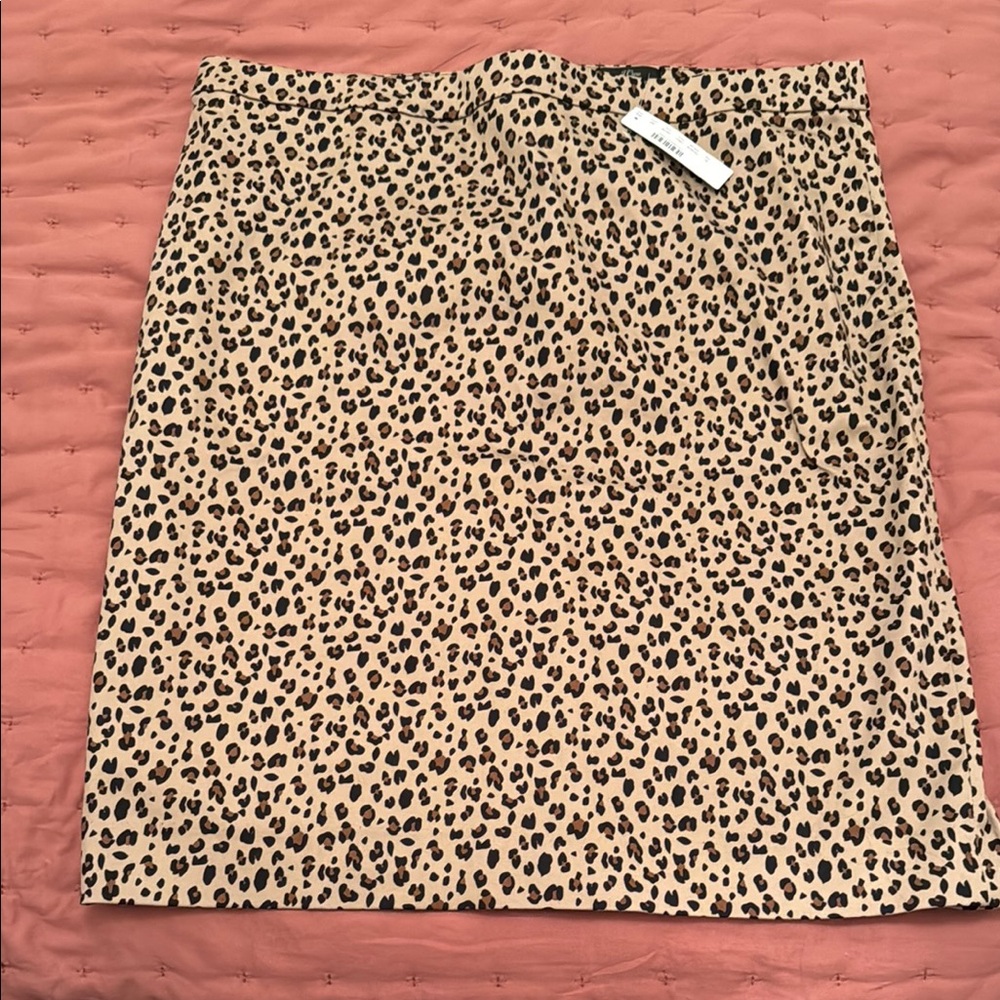 J. Crew Leopard Print Pencil Skirt - Tan and Black